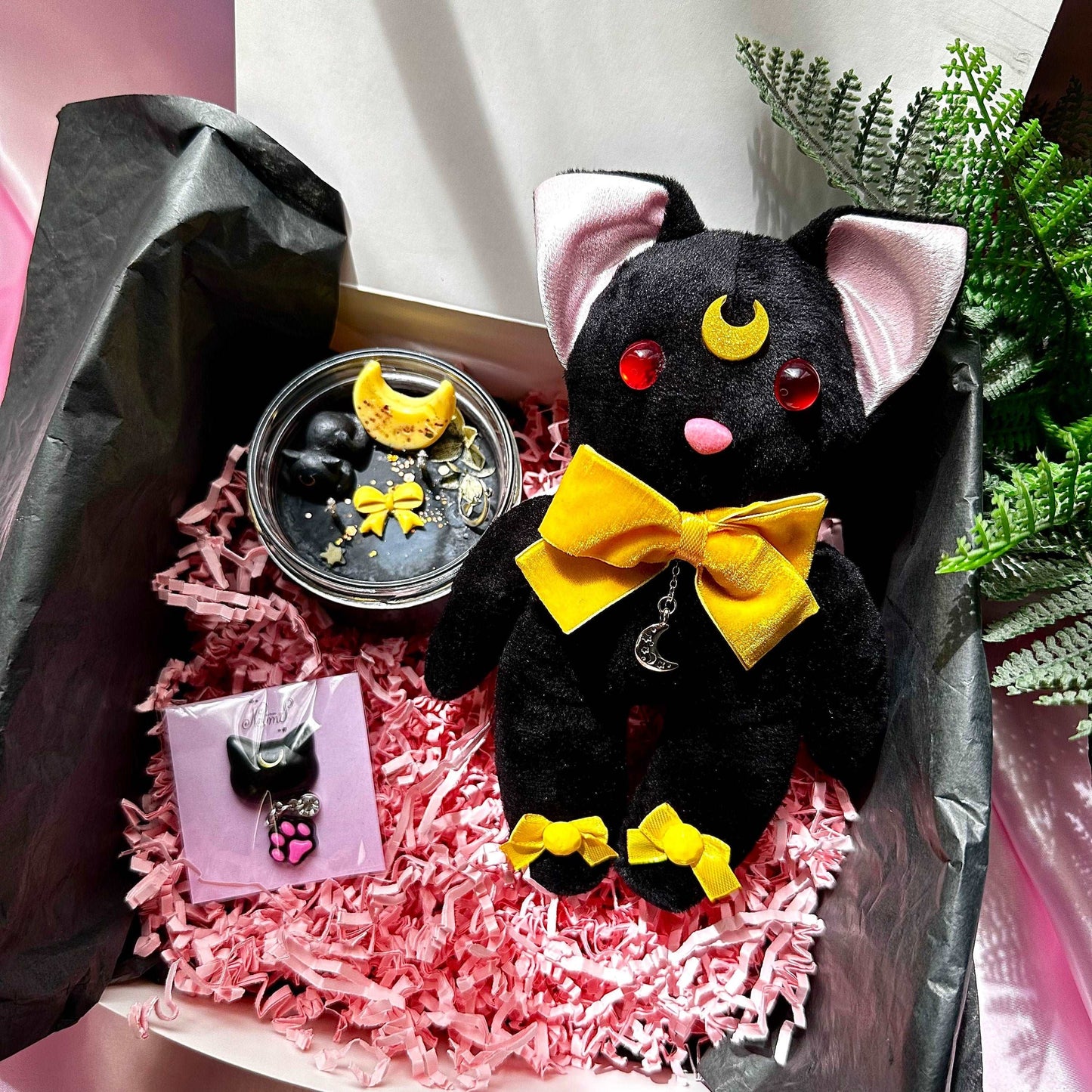 Box cadeau 90s anime Sailor Moon avec peluche, bougie et magnet