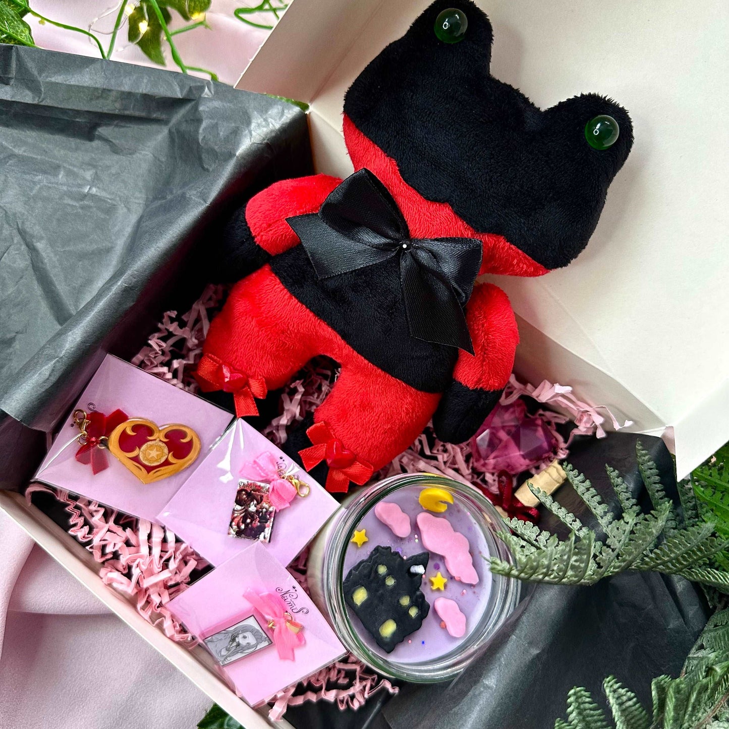 Box cadeau pour magical girls Chocola Sugar Sugar Rune avec peluche, porte-clé, bougie et coeur