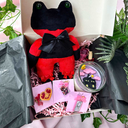 Box cadeau pour magical girls Chocola Sugar Sugar Rune avec peluche, porte-clé, bougie et coeur